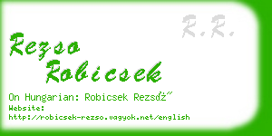 rezso robicsek business card